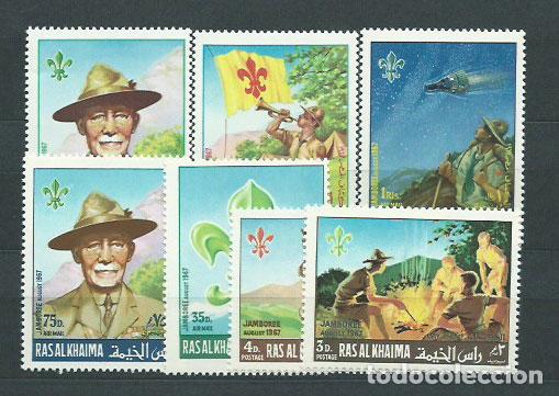 Timbres: Arabia Sud Este (Ras Al Khaima) - Correo Yvert 39+A, 6 ** Mnh Scoutismo