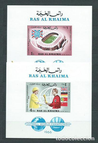 Timbres: Arabia Sud Este (Ras Al Khaima) - Hojas 26/7 Michel ** Mnh Deportes