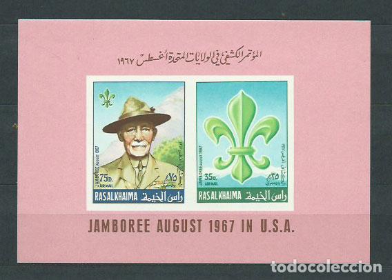 Timbres: Arabia Sud Este (Ras Al Khaima) - Hojas 34 Michel ** Mnh Scoutismo
