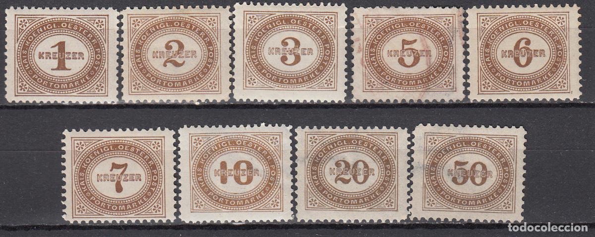 Timbres: Austria Tasas Yvert 1/9 * Mh