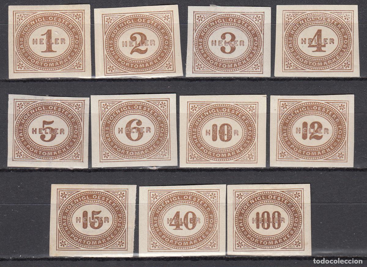 Timbres: Austria Tasas Yvert 10/21 * Mh Falta 19