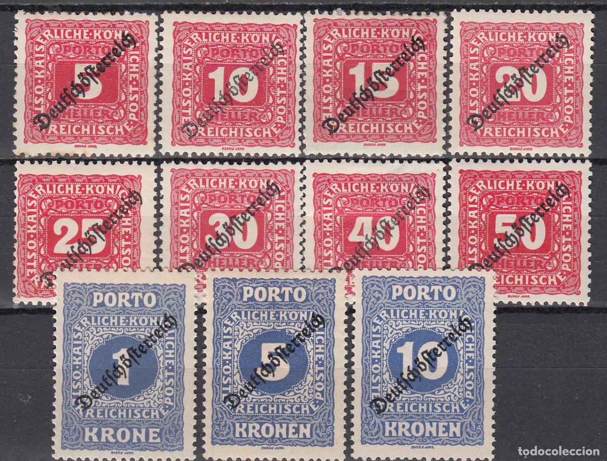Timbres: Austria Tasas Yvert 64/74 * Mh