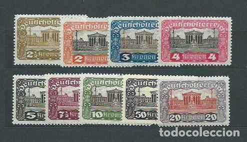 Timbres: Austria - Correo 1919 Yvert 214/22 ** Mnh