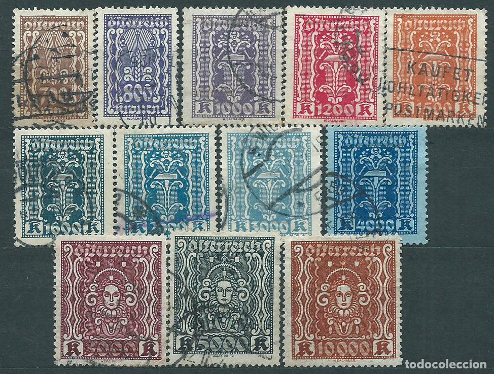 Timbres: Austria - Correo 1923 Yvert 314/25 usado