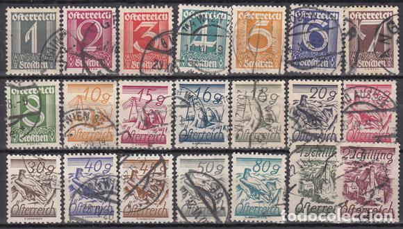 Timbres: Austria - Correo 1925 Yvert 331/50 usado