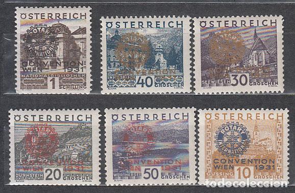 Timbres: Austria - Correo 1931 Yvert 398A/F * Mh Rotary