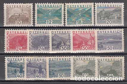 Timbres: Austria - Correo 1932 Yvert 405/18 * Mh Paisajes