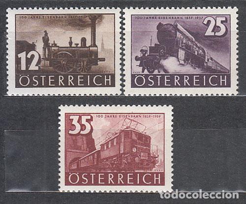 Timbres: Austria - Correo 1937 Yvert 503/5 ** Mnh Trenes