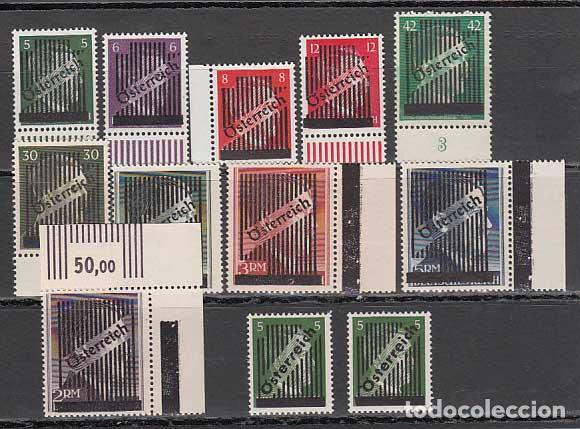 Timbres: Austria - Correo 1945 Yvert 543/52+543a ** Mnh Personajes