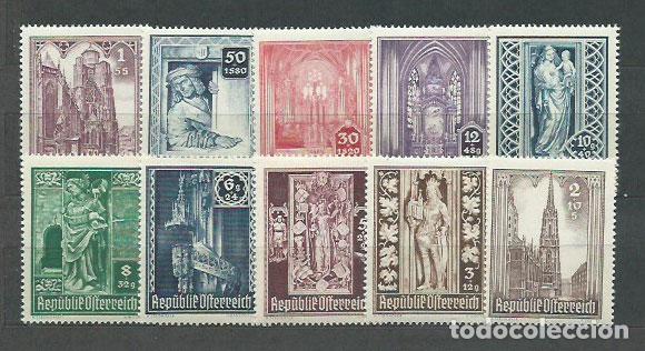 Timbres: Austria - Correo 1946 Yvert 653/62 * Mh Religi&oacute;n