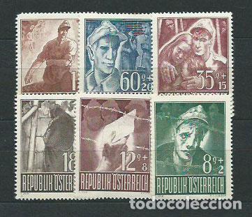 Timbres: Austria - Correo 1947 Yvert 687/92 (*) Mng