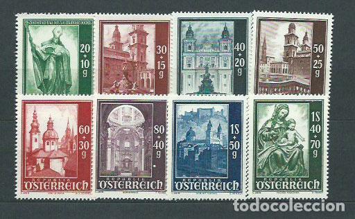 Timbres: Austria - Correo 1948 Yvert 755/62 * Mh Religi&oacute;n