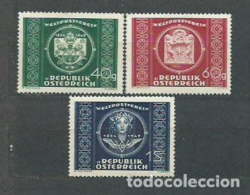 Timbres: Austria - Correo 1949 Yvert 779/81 * Mh UPU