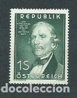 Briefmarken: Austria - Correo 1952 Yvert 810 ** Mnh Personaje