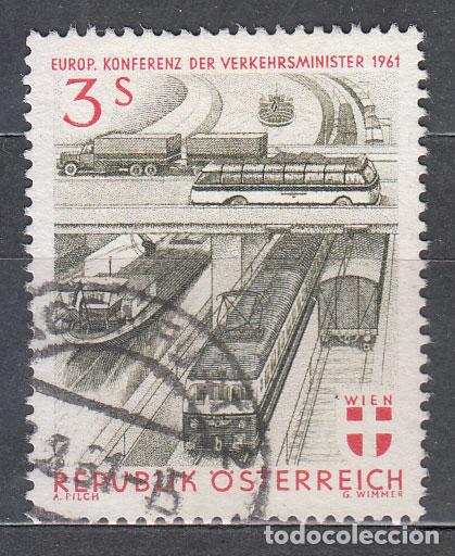 Francobolli: Austria - Correo 1961 Yvert 926 usado Barco tren