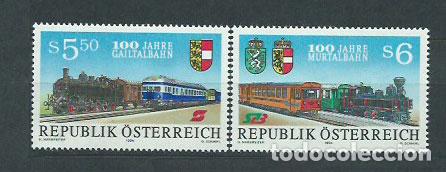 Selos: Austria - Correo 1994 Yvert 1959/60 ** Mnh Trenes