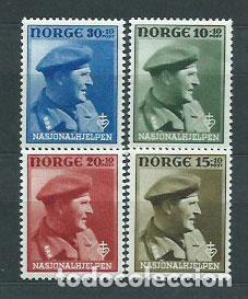 Briefmarken: Noruega - Correo 1945 Yvert 280/3 ** Mnh Personaje