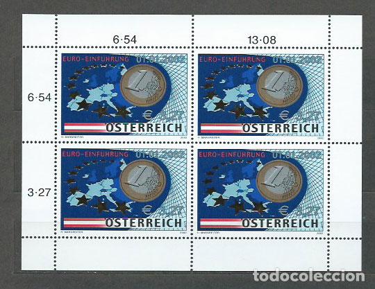 Briefmarken: Austria - Correo 2002 Yvert 2200 minipliego ** Mnh Monedas