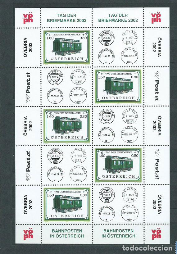 Briefmarken: Austria - Correo 2002 Yvert 2212 minipliego ** Mnh Trenes