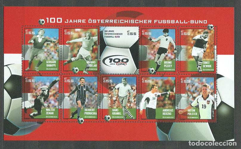 Briefmarken: Austria - Correo 2004 Yvert 2294/303 ** Mnh Deportes f&uacute;tbol