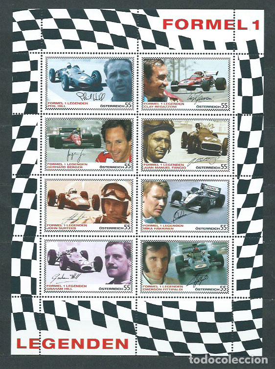 Timbres: Austria - Correo 2007 Yvert 2482/9 ** Mnh Deportes f&oacute;rmula I