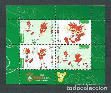 Timbres: Austria - Correo 2007 Yvert 2492/5 ** Mnh Deportes f&uacute;tbol