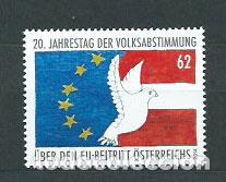 Selos: Austria - Correo 2014 Yvert 2973 ** Mnh 20 An&ordm; Adhesion a la U. Europea