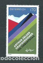 Selos: Austria - Correo 2014 Yvert 3004 ** Mnh 100 Aniv Natalicia Arthur Zelger