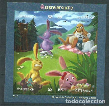Selos: Austria - Correo 2015 Yvert 3028/31 ** Mnh Conejos de Pascua