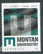 Selos: Austria - Correo 2015 Yvert 3060 ** Mnh 175 An&ordm; Universidad de Leoben