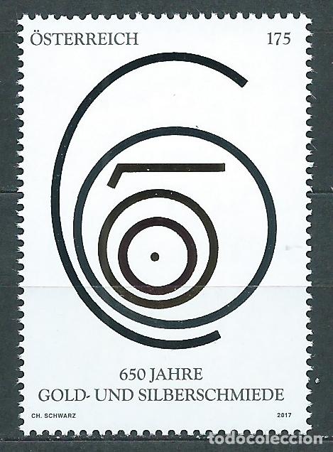 Selos: Austria Correo 2017 Yvert 3163 ** Mnh 650&ordm; Oro y Plata