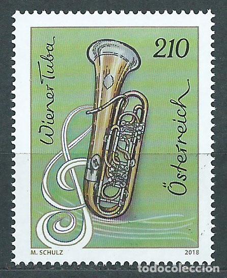 Selos: Austria Correo 2018 Yvert 3199 ** Mnh Instrumentos Musicales. Tuba Vienesa