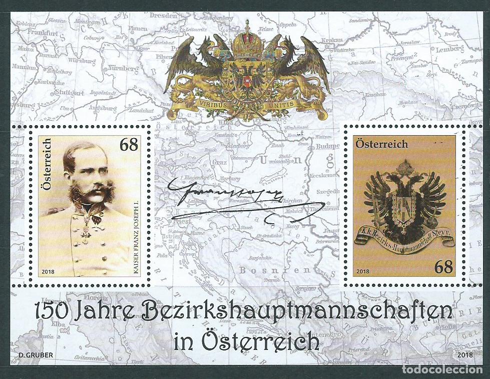 Selos: Austria Correo 2018 Yvert 3218/19 ** Mnh 150 An&ordm; Sede del Distrito Kaiser Franz