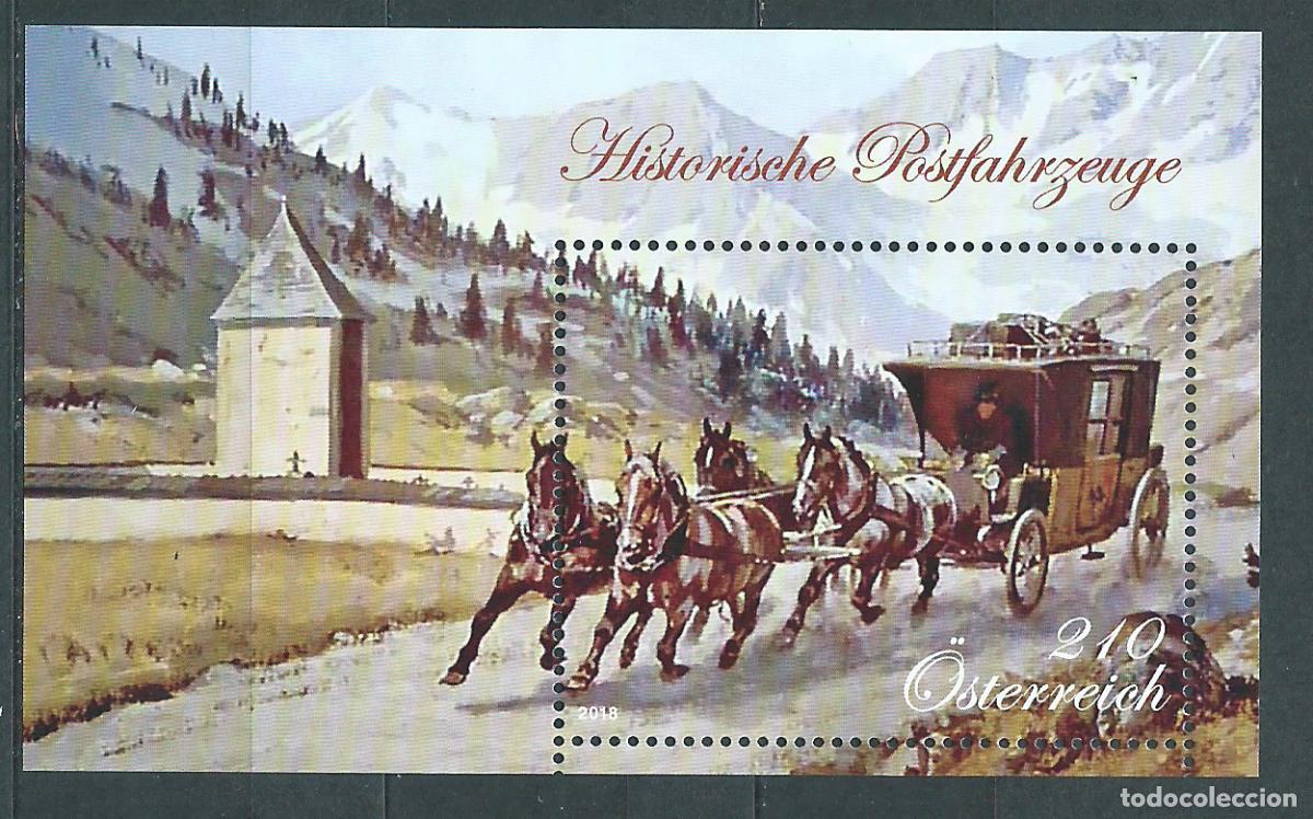 Selos: Austria Correo 2018 Yvert 3250 ** Mnh Antiguo Carruaje Postal