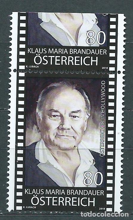 Selos: Austria Correo 2018 Yvert 3256 ** Mnh Klaus M Brandauer. Cine