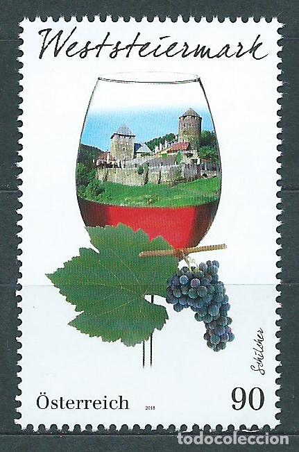 Selos: Austria Correo 2018 Yvert 3262 ** Mnh Wetsteiermark Regiones Vitinicolas