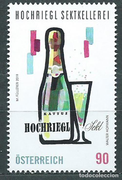Selos: Austria Correo 2019 Yvert 3302 ** Mnh Botella Champan