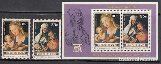 Selos: Penrhyn - Correo Yvert 103/4+H.12 ** Mnh Navidad