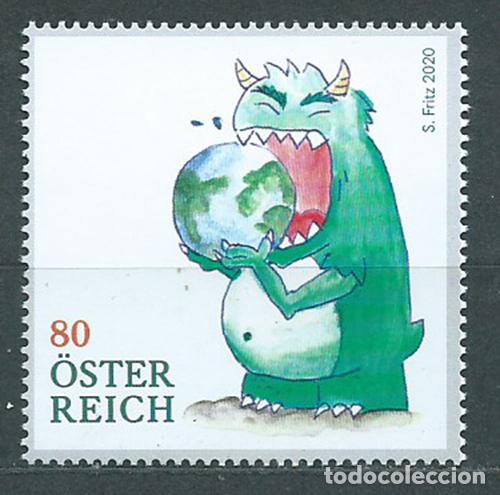 Selos: Austria Correo 2020 Yvert 3349 ** Mnh Comprar el Futuro Consumo Monstruoso