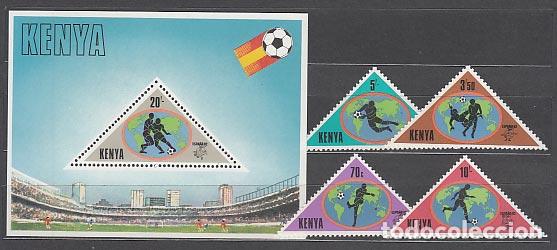 Selos: Kenya - Correo Yvert 224/7+Hb 17 ** Mnh Deportes f&uacute;tbol