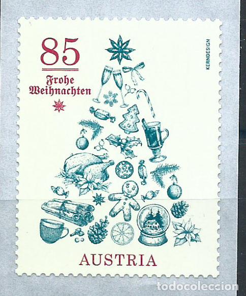 Selos: Austria Correo 2020 Yvert 3424 ** Mnh Arbol de Navidad de rollo