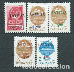 Selos: Letonia - Correo 1992 Yvert 299/303 ** Mnh