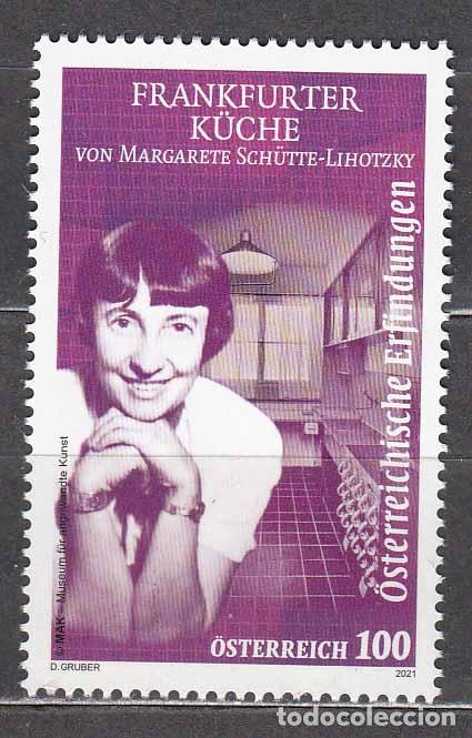 Selos: Austria Correo 2021 Yvert 3425 ** Mnh Margarete Schutte Cocina de Franfurt