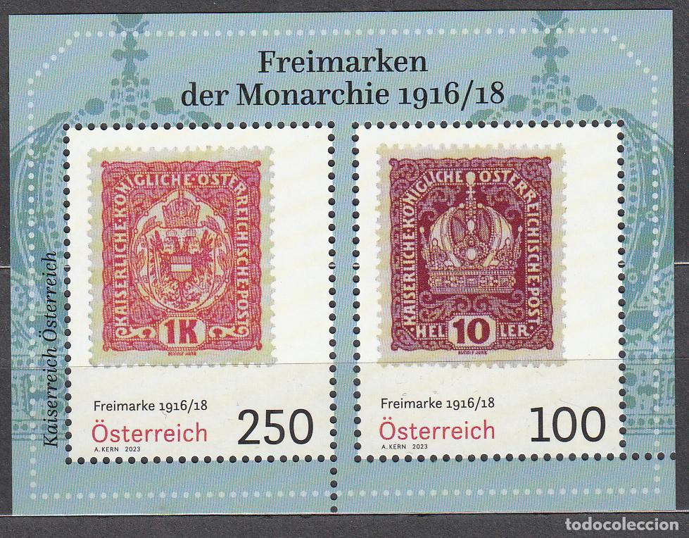 Selos: Austria Correo 2023 Yvert 3588/89 ** Mnh Sello 1916/18