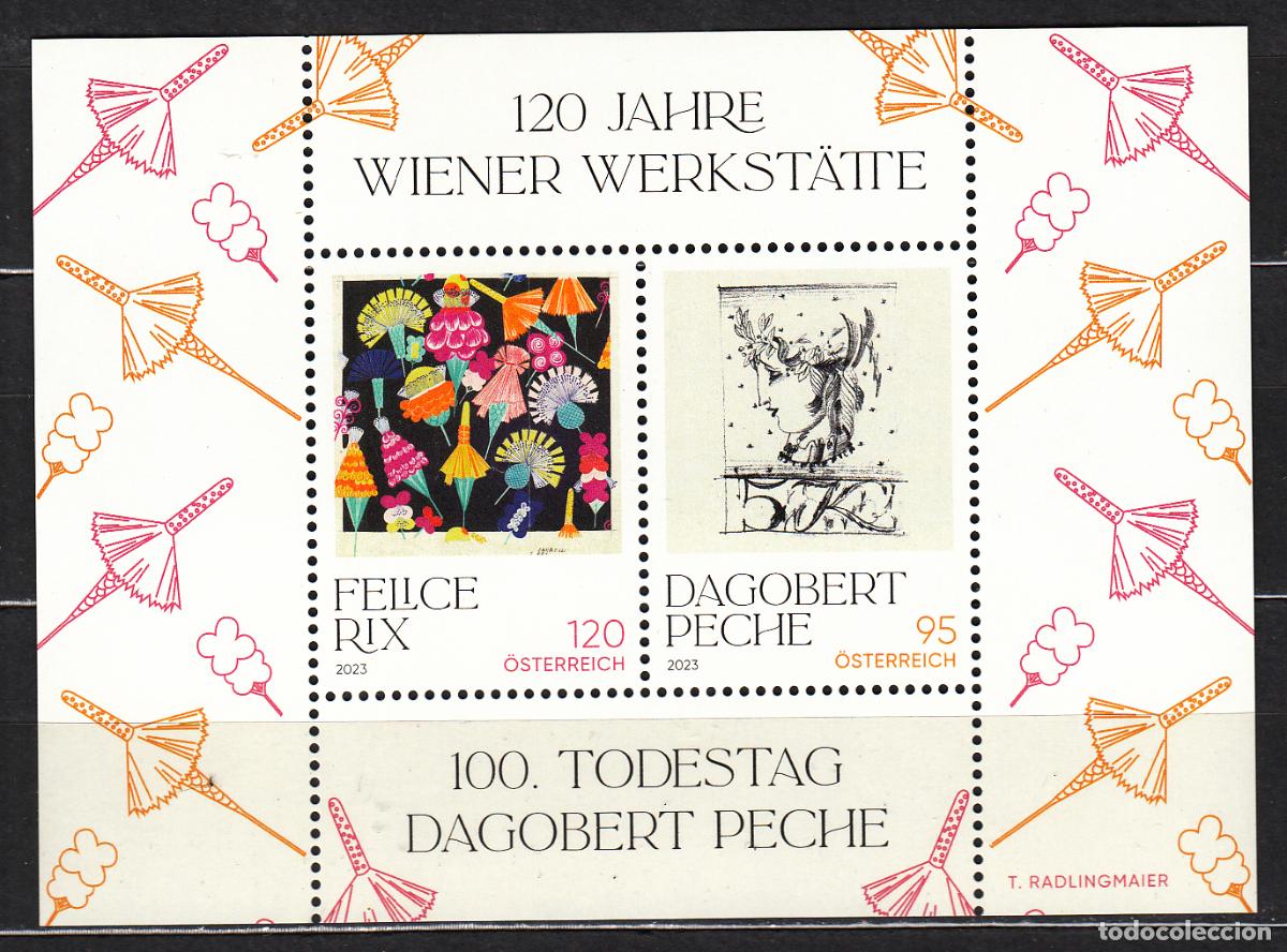 Francobolli: Austria Correo 2023 Yvert 3637/38 ** Mnh Pinturas - Dagobert Peche
