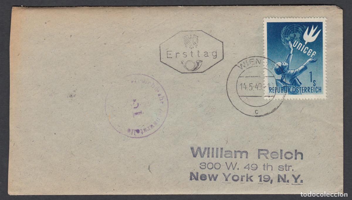 Francobolli: Austria Sobres Primer Dia FDC Yvert 777 - Unicef 1949