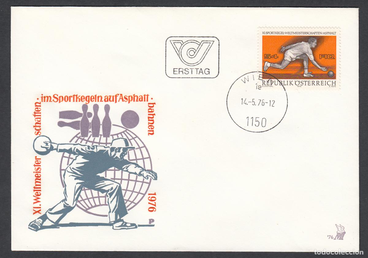 Francobolli: Austria Sobres Primer Dia FDC Yvert 1341 - Deportes 1976