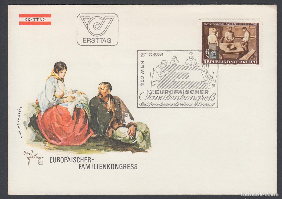Francobolli: Austria Sobres Primer Dia FDC Yvert 1416 - Europa b 1978