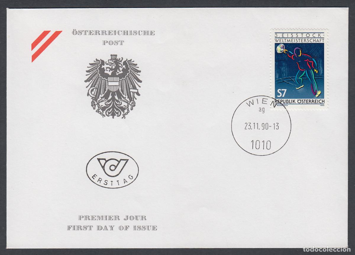 Francobolli: Austria Sobres Primer Dia FDC Yvert 1839 - Deportes 1990