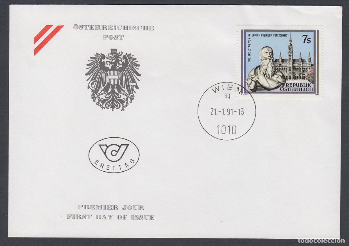 Francobolli: Austria Sobres Primer Dia FDC Yvert 1844 - Religi&oacute;n 1991